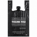 Black Thank You Plastic Shopping Bags